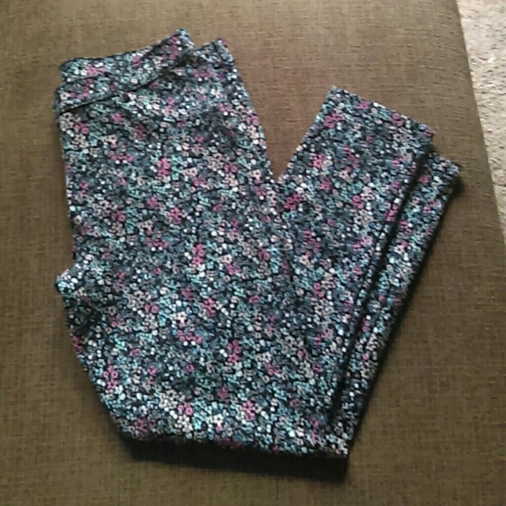 Floral jeans